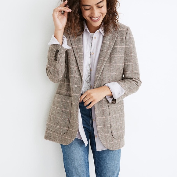 Madewell Larsen Blazer in Plaid - Picture 2 of 4